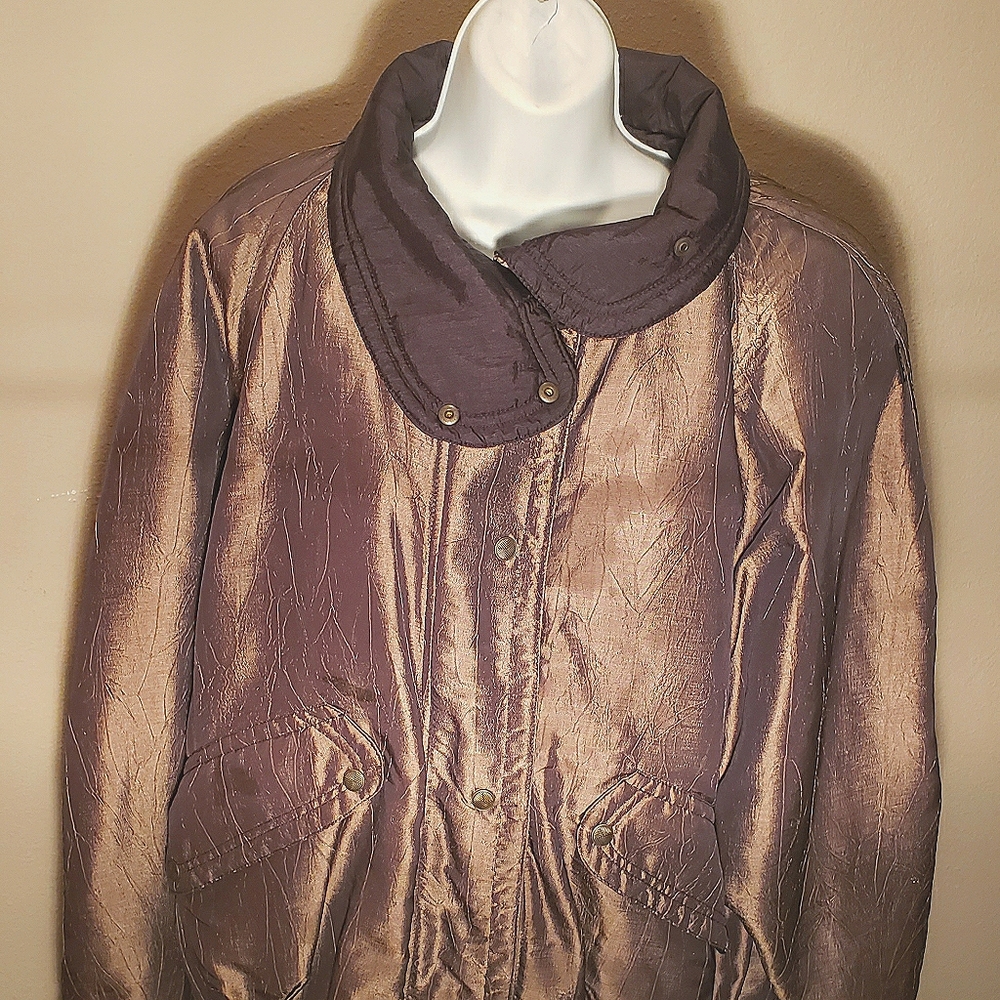Vintage SKEA Rose Gold Metallic Ski Jacket